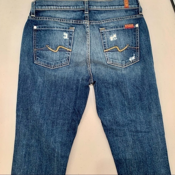 7 For All Mankind Jeans Size 26 Josefina Skinny Boyfriend Distressed Women - Picture 4 of 12